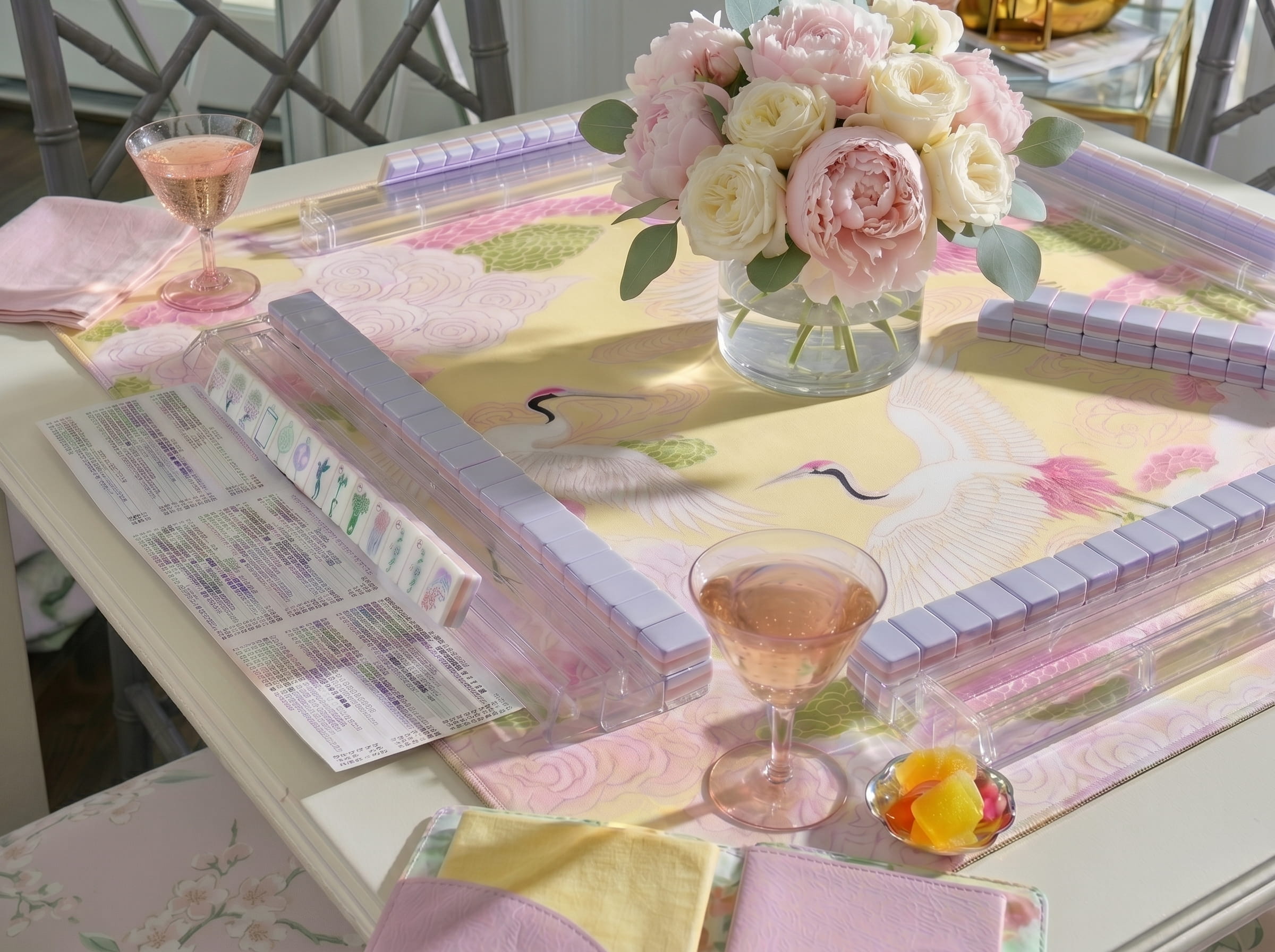 Mahjong Tablescape Ideas: Colors, Mats, Cocktails & Decor