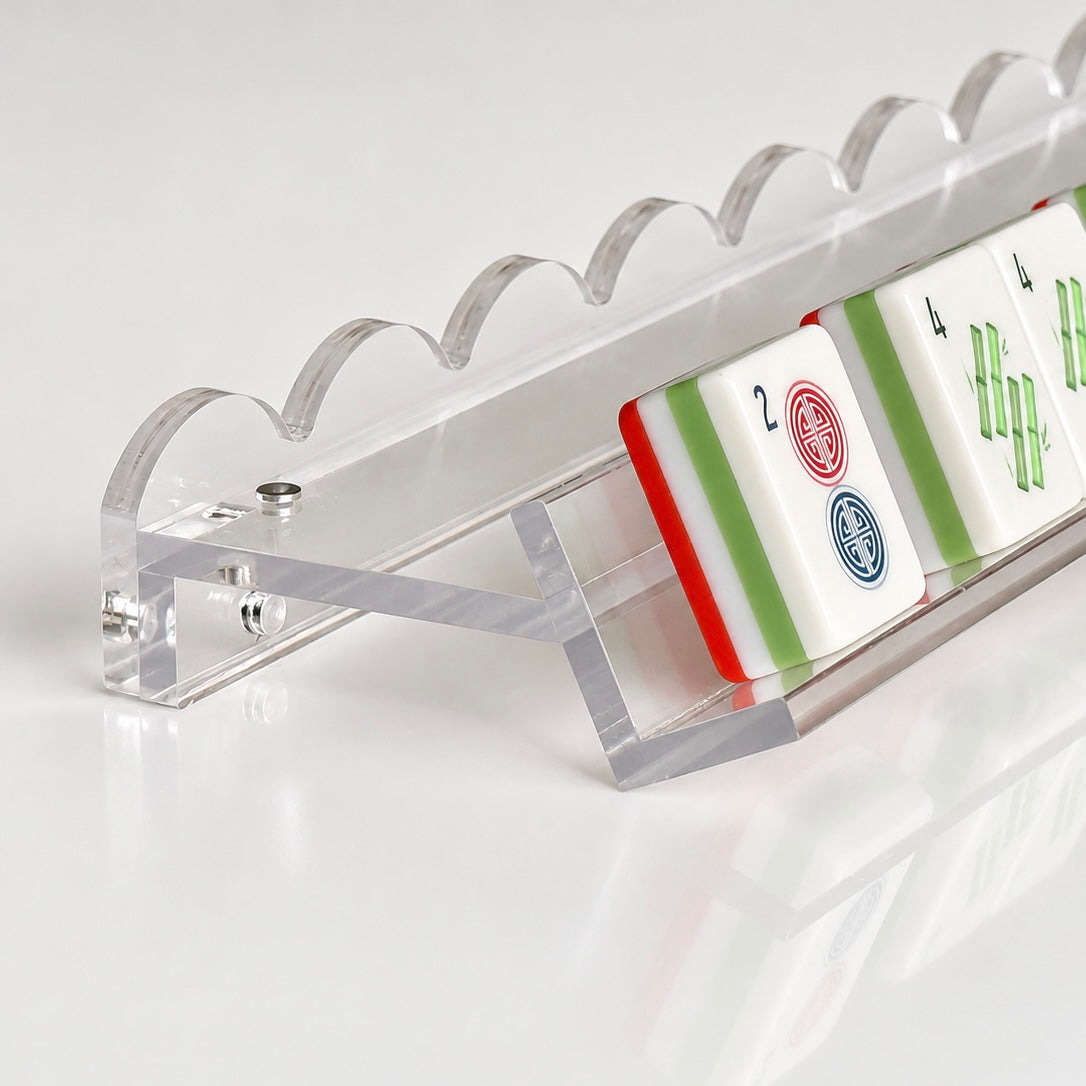 Clear acrylic Mahjong rack and pusher set
