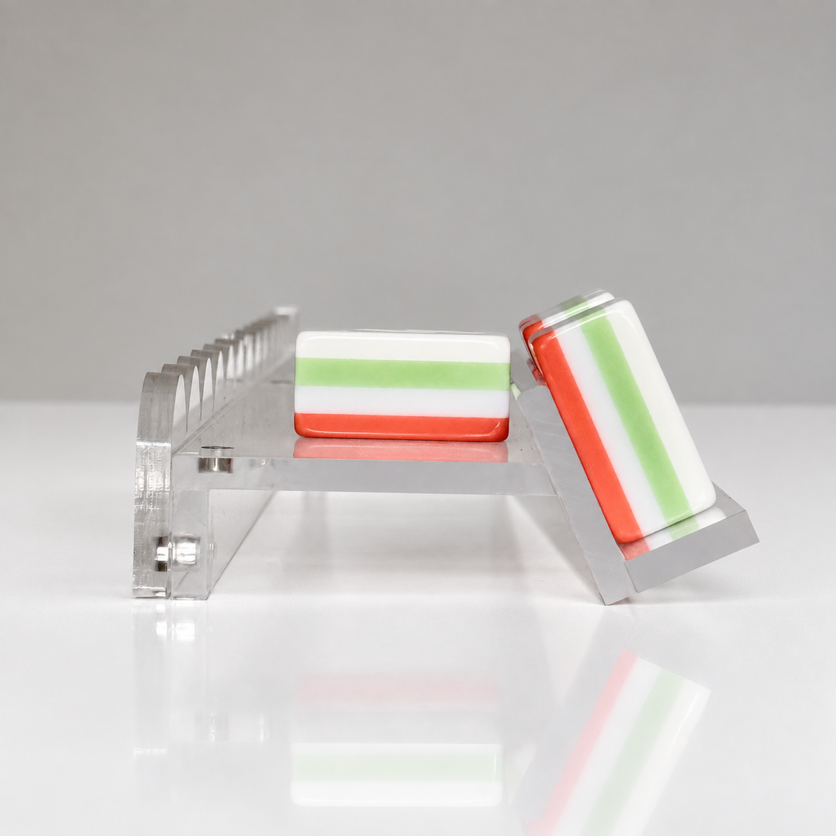 Clear acrylic Mahjong rack and pusher set