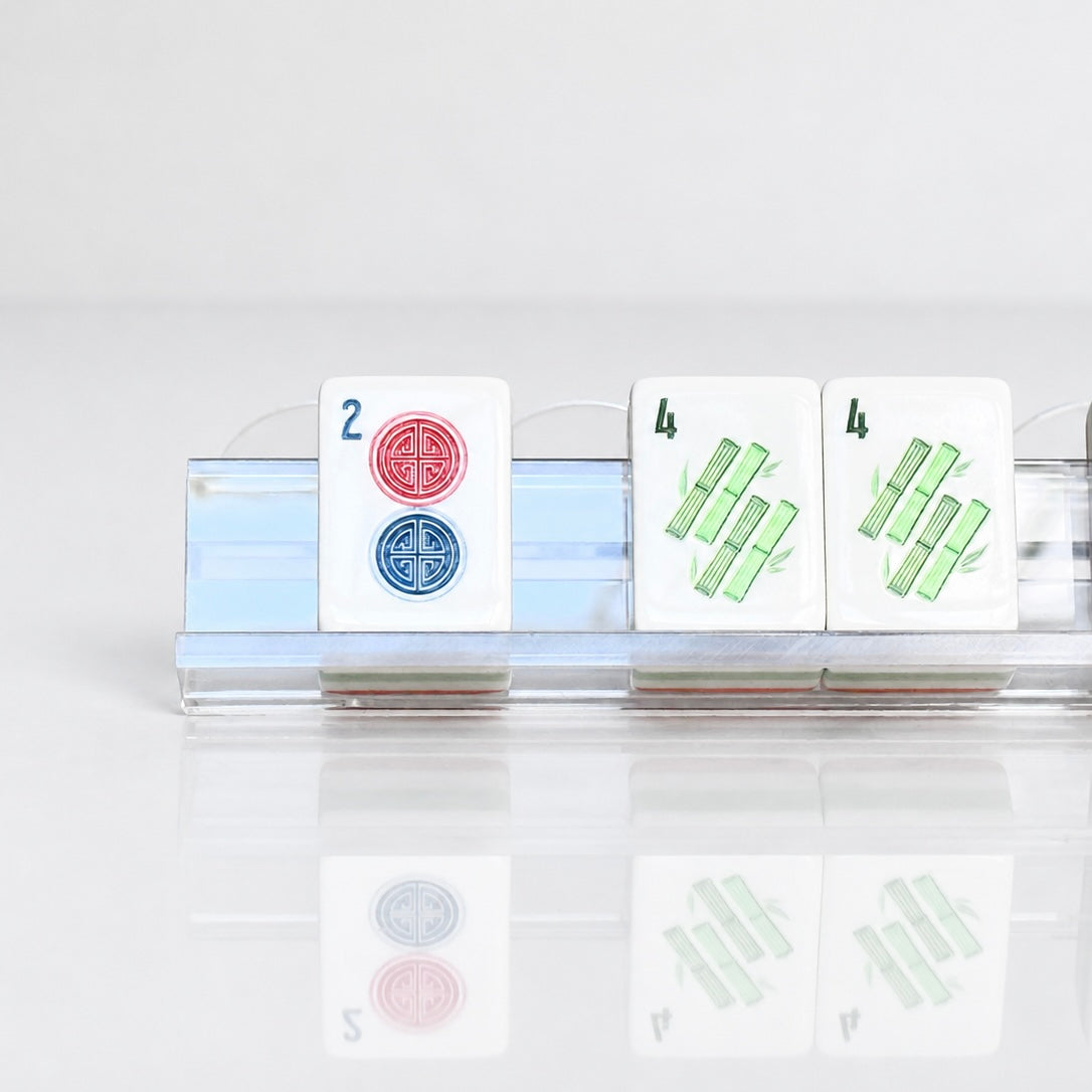 Clear acrylic Mahjong rack and pusher set