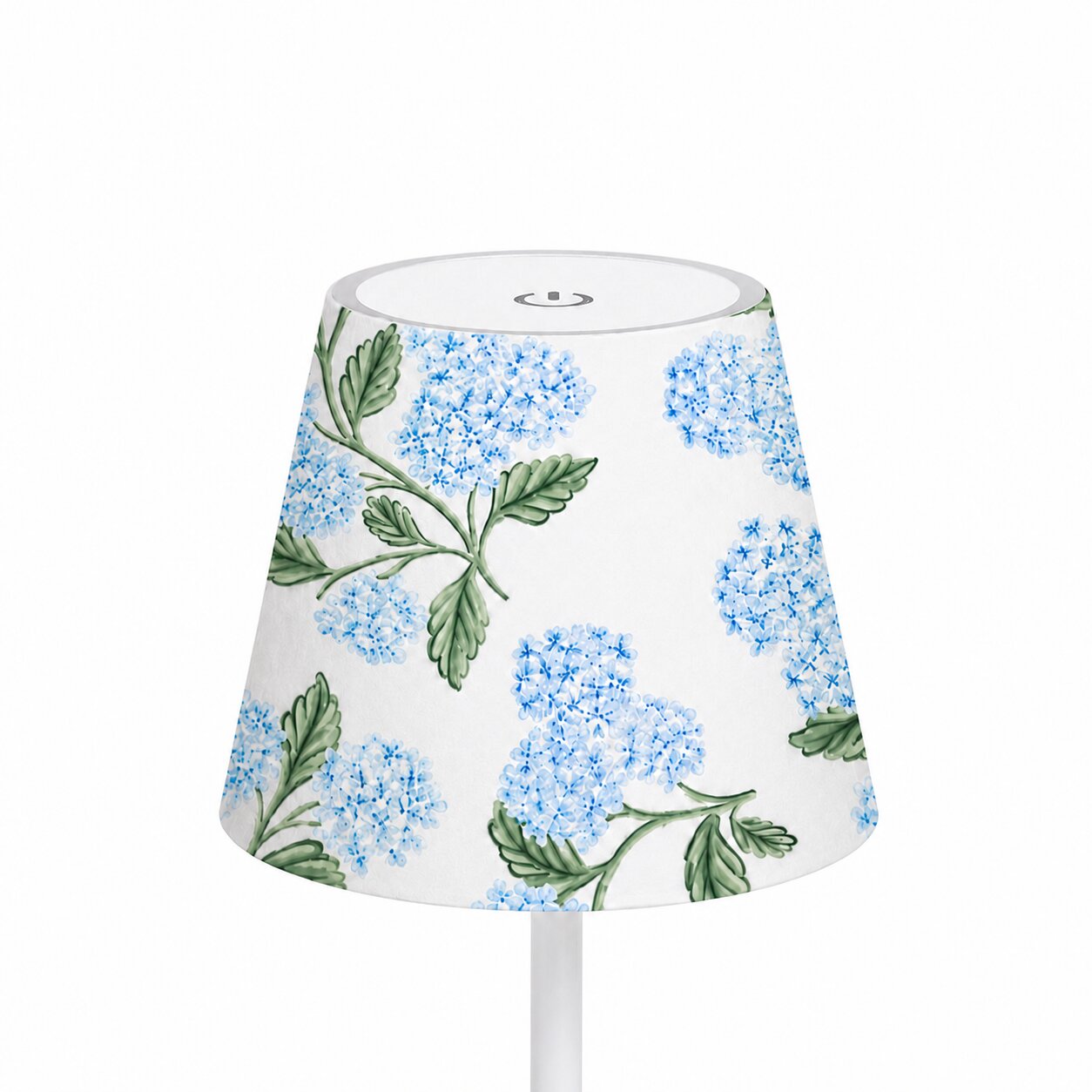Blue Hydrangea Mahjong Table Lamp