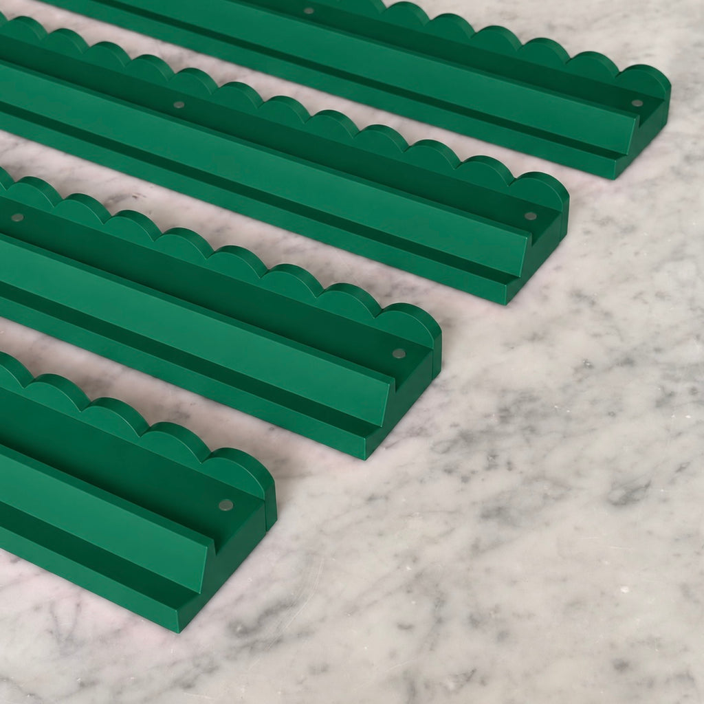 Green maple wood Mahjong rack and pusher set