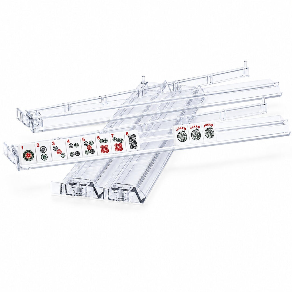 Clear Acrylic Mahjong Rack & Pusher Set