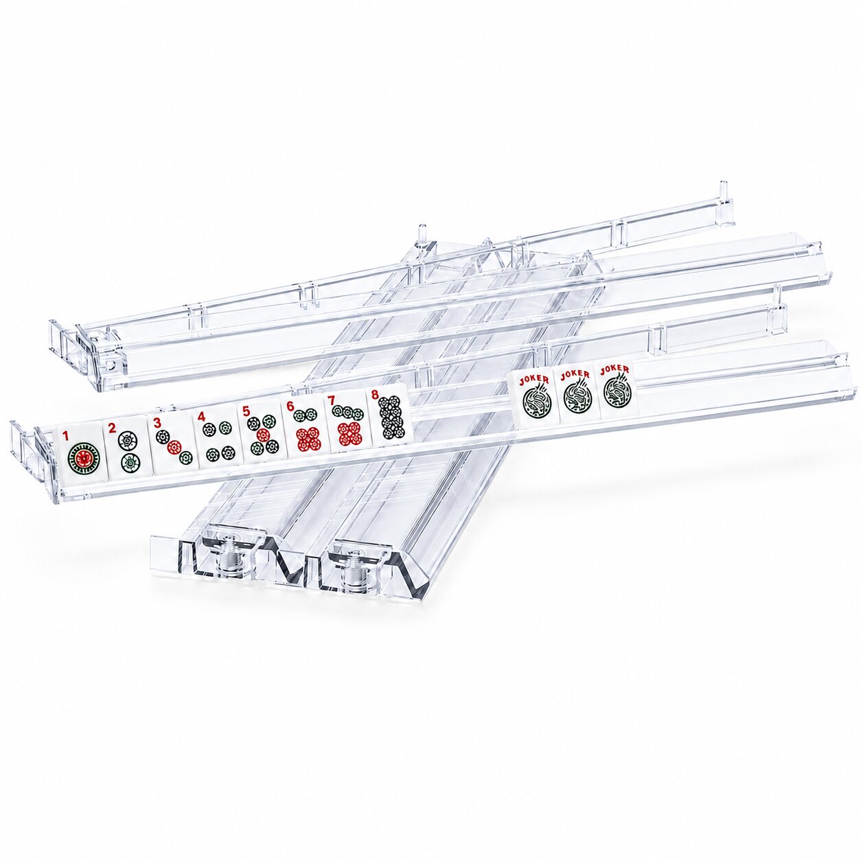 Clear Acrylic Mahjong Rack & Pusher Set
