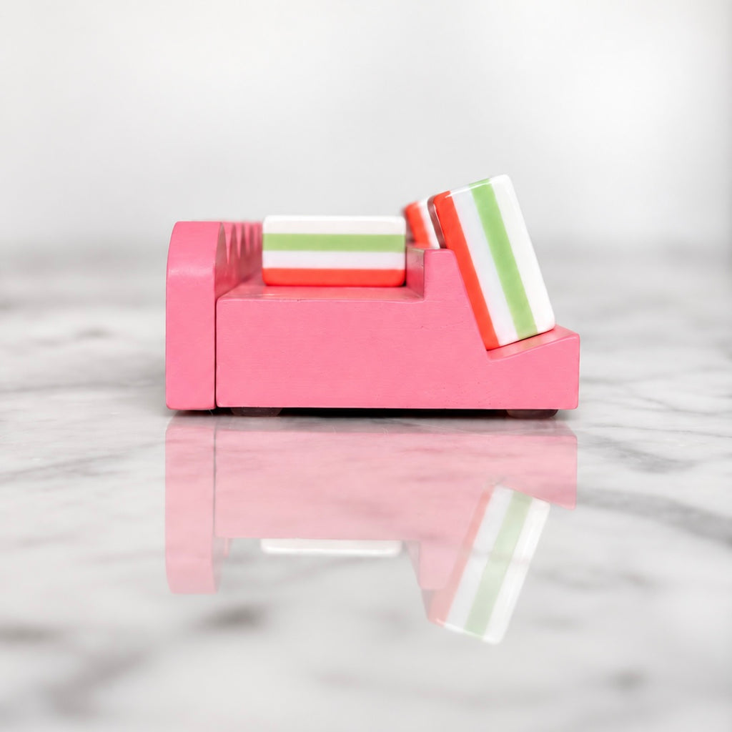 Pink maple wood Mahjong rack and pusher set