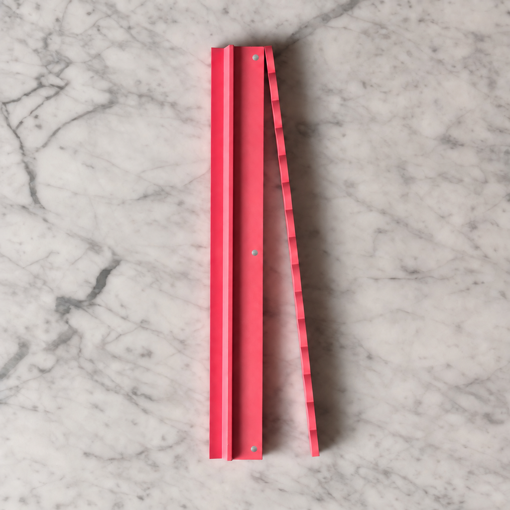 Pink maple wood Mahjong rack and pusher set