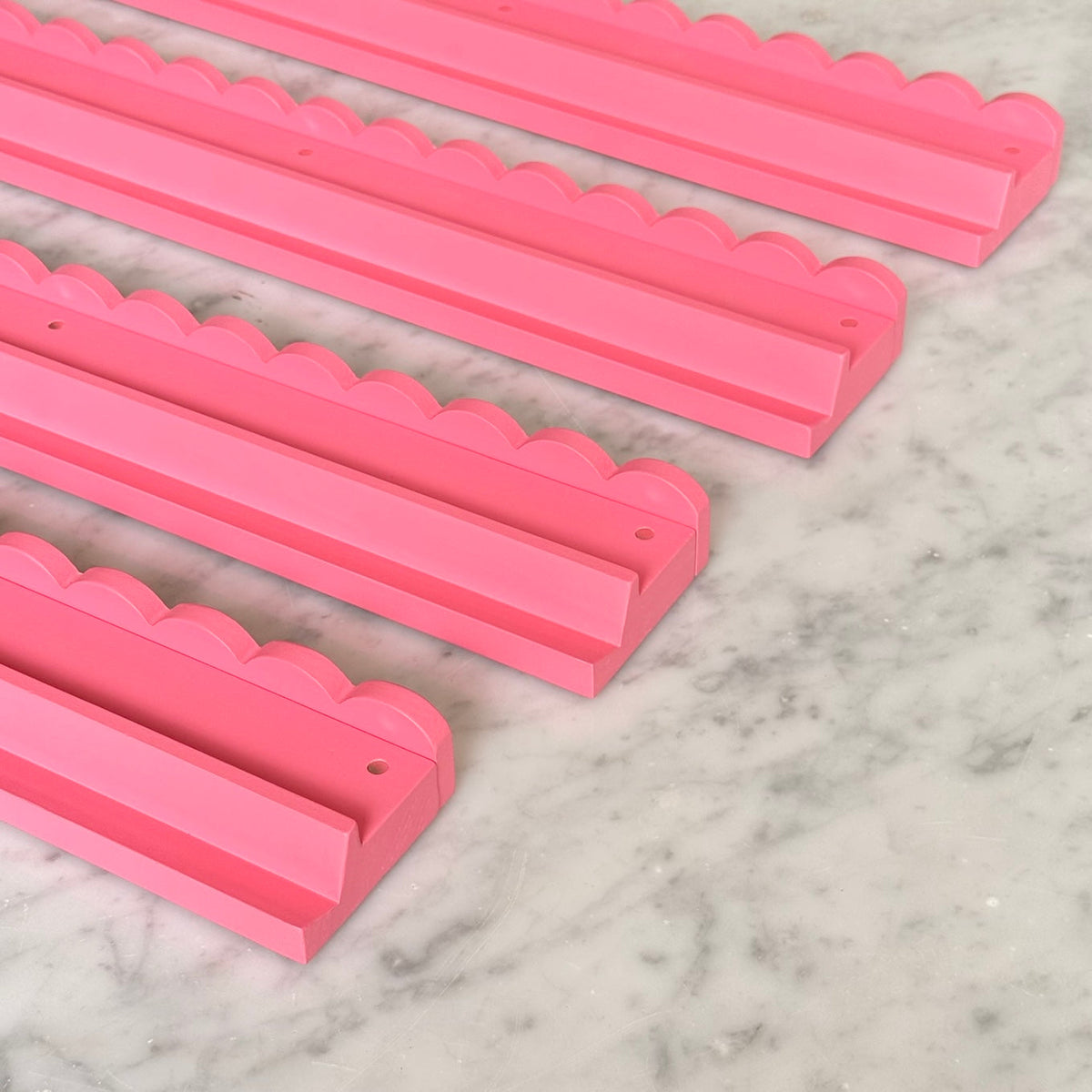 Pink maple wood Mahjong rack and pusher set
