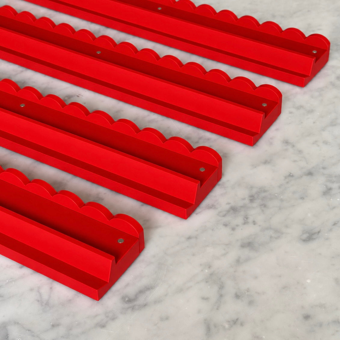 Red maple wood Mahjong rack and pusher set