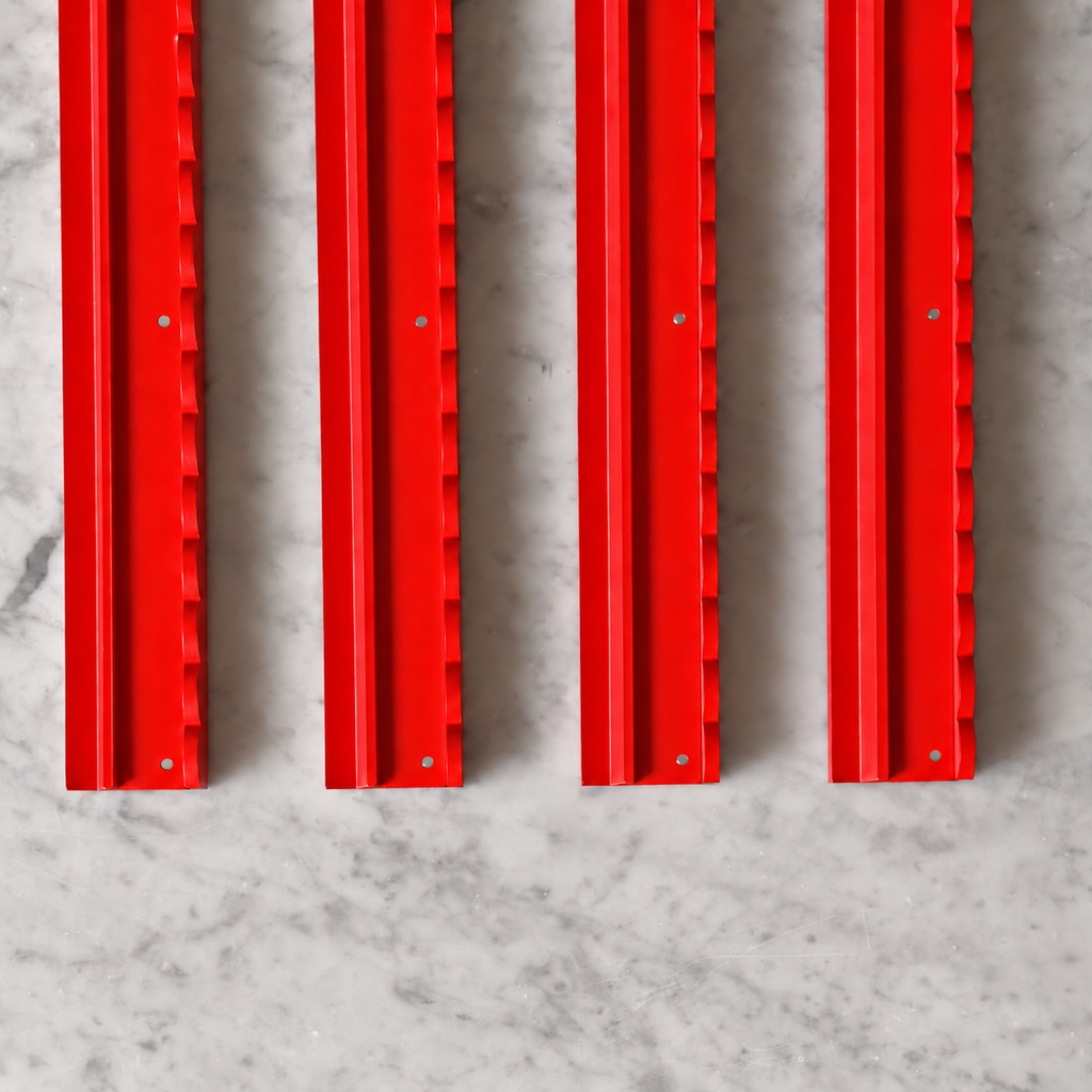 Red maple wood Mahjong rack and pusher set