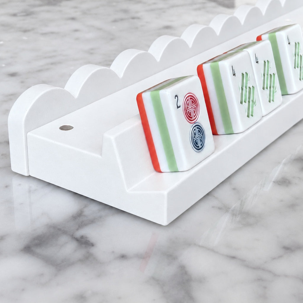 White maple wood Mahjong rack and pusher set